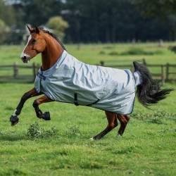 Couverture Bucas Power Turnout High Neck Extra 300g Argent Couverture Bucas Power Turnout High Neck Extra 300g Argent