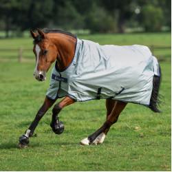 Couverture Bucas Power Turnout High Neck Extra 300g Argent Couverture Bucas Power Turnout High Neck Extra 300g Argent