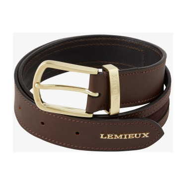 Ceinture LeMieux avec inserts en suédine Marron