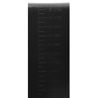 Hippotonic emmer met platte randen 20 liter Zwart