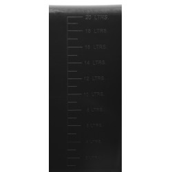 Seau Hippotonic à bords plats 20 litres Noir