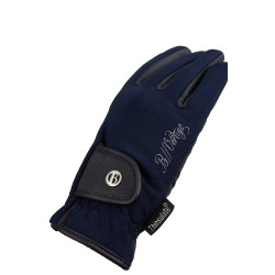 Gants d'équitation d'hiver pour femmes Sinja B Vertigo Marine foncé Bleu