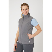Dames softshell bodywarmer zonder mouwen Trisha Horze Rookparelgrijs Dames softshell bodywarmer zonder mouwen Trisha Horze Rookparelgrijs