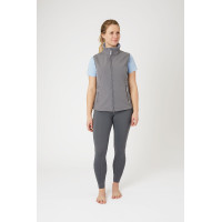 Dames softshell bodywarmer zonder mouwen Trisha Horze Rookparelgrijs Dames softshell bodywarmer zonder mouwen Trisha Horze Rookparelgrijs