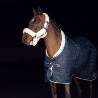 Halster Alaska met imitatiebont B Vertigo Donker marineblauw