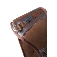 Neopreen dressuursingel Varna met elastiek Horze Kastanjebruin demitasse