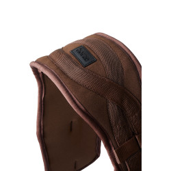 Sangle de dressage préformée néoprène Samara avec élastique Horze Marron demitasse Sangle de dressage préformée néoprène Samara avec élastique Horze Marron demitasse