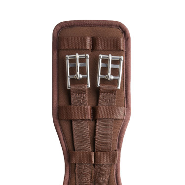 Sangle de dressage préformée néoprène Samara avec élastique Horze Marron demitasse Sangle de dressage préformée néoprène Samara avec élastique Horze Marron demitasse