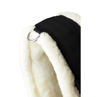 Sangle de dressage Tartu en néoprène avec fausse fourrure non amovible Horze Noir