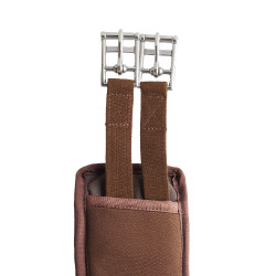 Sangle préformée néoprène Frontera avec élastique Horze Marron demitasse Sangle préformée néoprène Frontera avec élastique Horze Marron demitasse