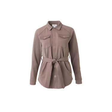 Veste-chemise Alyssa femme Horze Marron gris fer