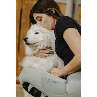 Pull-on Equithème Flora siliconen zitvlak Saliegroen