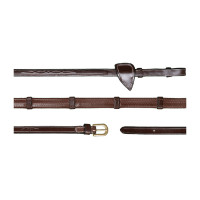 Rubberen Teugels 1/2 Met 7 Stops Dy'on D Collectie Bruin Rubberen Teugels 1/2 Met 7 Stops Dy'on D Collectie Bruin