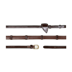 Rubberen Teugels 1/2 Met 7 Stops Dy'on D Collectie Bruin Rubberen Teugels 1/2 Met 7 Stops Dy'on D Collectie Bruin