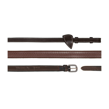 Rênes Caoutchouc 5/8 Dy'on Marron