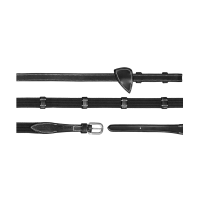 Rênes Tissu 5/8 Avec 9 Arretoirs Dy'on Noir