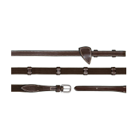 Rênes Tissu 5/8 Avec 9 Arretoirs Dy'on Marron Rênes Tissu 5/8 Avec 9 Arretoirs Dy'on Marron
