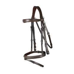 Hoofdstel Neusriem Gecombineerd Met Musketon Dy'on Working Bruin