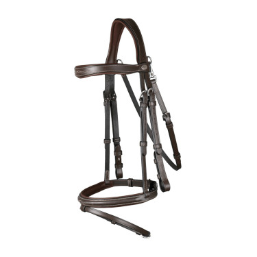 Hoofdstel Neusriem Gecombineerd Met Musketon Dy'on Working Bruin