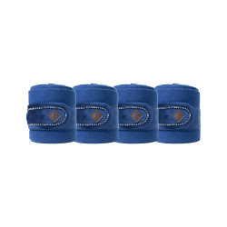 Polar Fleece Velvet Parels Kentucky Polobanden Marineblauw