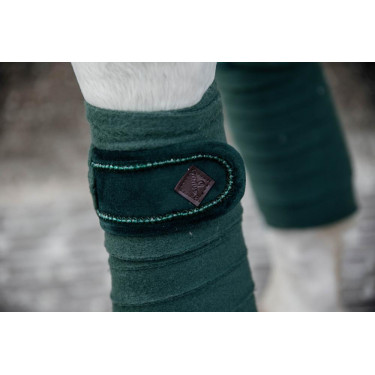 Polar Fleece Velvet Parels Kentucky Polobanden Donkergroen Polar Fleece Velvet Parels Kentucky Polobanden Donkergroen