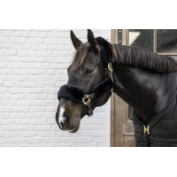 Schapenvacht hoes voor halster 4 stuks Kentucky Zwart Schapenvacht hoes voor halster 4 stuks Kentucky Zwart