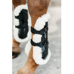 Guêtres Bamboo Élastique mouton vegan Kentucky Noir