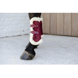 Guêtres Bamboo Élastique Velvet mouton vegan Kentucky Bordeaux