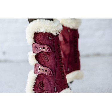 Guêtres Bamboo Élastique Velvet mouton vegan Kentucky Bordeaux