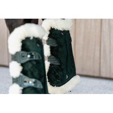 Guêtres Bamboo Élastique Velvet mouton vegan Kentucky Vert foncé