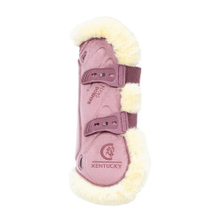 Guêtres Bamboo Élastique Velvet mouton vegan Kentucky Vieux rose