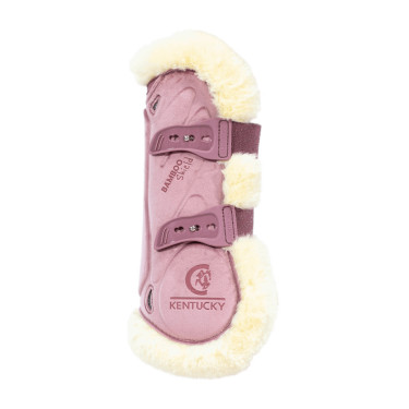 Guêtres Bamboo Élastique Velvet mouton vegan Kentucky Vieux rose