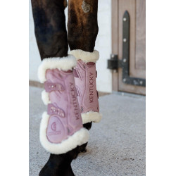 Guêtres Bamboo Élastique Velvet mouton vegan Kentucky Vieux rose