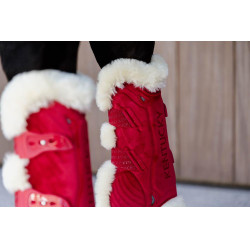 Guêtres Bamboo Élastique Velvet mouton vegan Kentucky Rouge