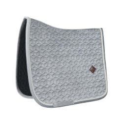 Tapis de selle Basic Velvet dressage Kentucky Gris