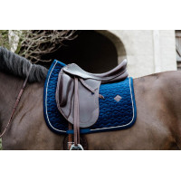 Tapis de selle Basic Velvet dressage Kentucky Bleu marine