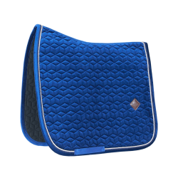 Tapis de selle Basic Velvet dressage Kentucky Bleu marine