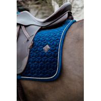 Tapis de selle Basic Velvet dressage Kentucky Bleu marine