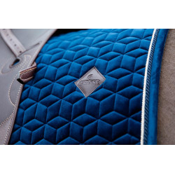 Tapis de selle Basic Velvet dressage Kentucky Bleu marine