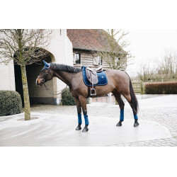 Tapis de selle Basic Velvet dressage Kentucky Bleu marine