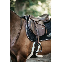 Tapis de selle Fishbone Leather jumping Kentucky Noir