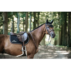 Zadeldek Fishbone Leather jumping Kentucky Zwart Zadeldek Fishbone Leather jumping Kentucky Zwart