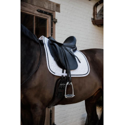 Tapis de selle Glitter Rope dressage Kentucky Blanc / noir
