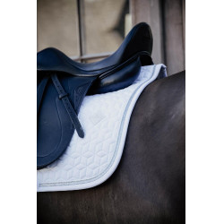 Tapis de selle Glitter Rope dressage Kentucky Blanc