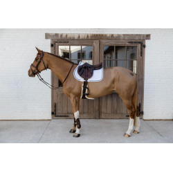 Tapis de selle Glitter Rope jumping Kentucky Blanc / marine