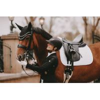 Tapis de selle Pearls dressage Kentucky Blanc