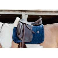 Tapis de selle Skin Friendly Velvet jumping Kentucky Bleu marine