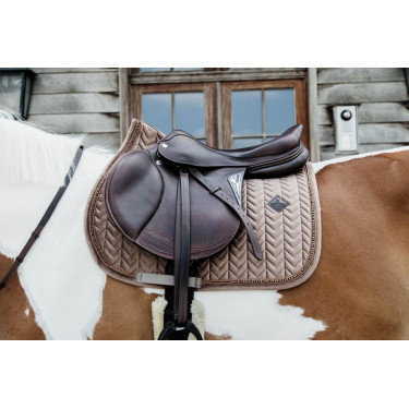 Tapis de selle Velvet Pearls jumping Kentucky Beige Tapis de selle Velvet Pearls jumping Kentucky Beige