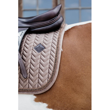 Tapis de selle Velvet Pearls jumping Kentucky Beige Tapis de selle Velvet Pearls jumping Kentucky Beige