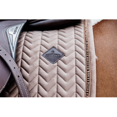 Tapis de selle Velvet Pearls jumping Kentucky Beige Tapis de selle Velvet Pearls jumping Kentucky Beige